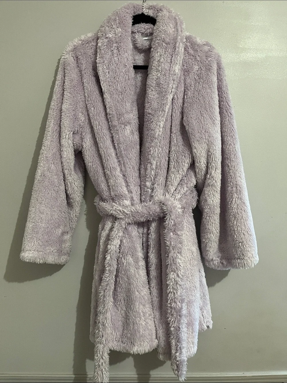 Capelli of New York Lavender Plush Hooded Robe women’s XL